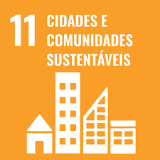 ícone do ODS 11 relacionado a Cidades e Comunidades Sustentáveis