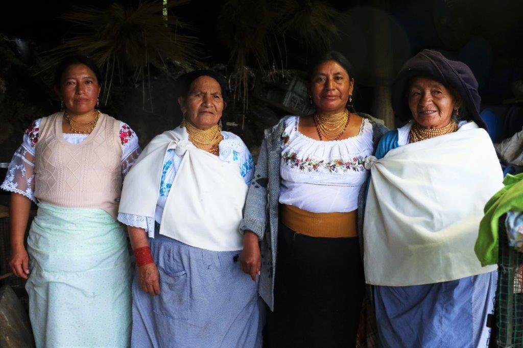 Mulheres campesinas do distrito de Imbabura, no Equador.